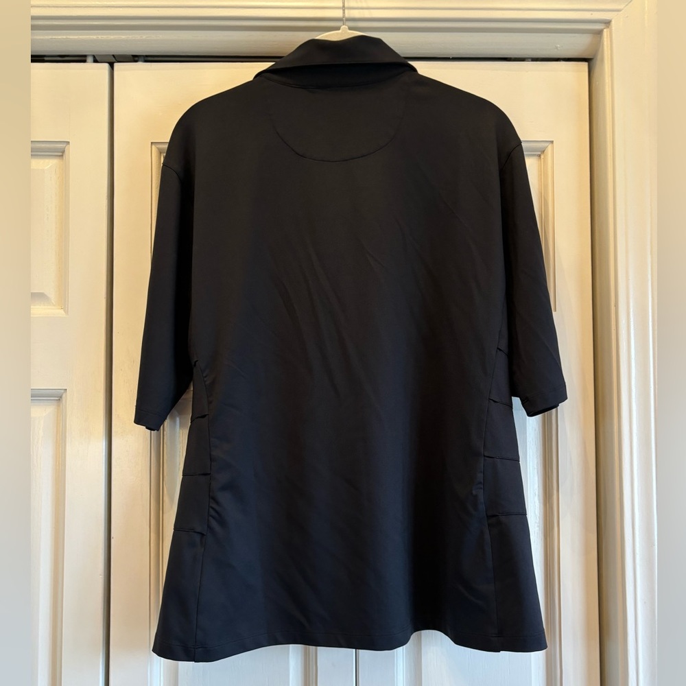 NWT Callaway black short sleeve golf shirt with unique side detailing, XL - Picture 2 of 16